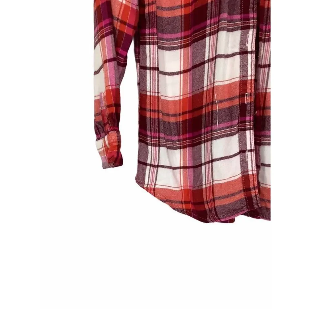 Old Navy Plaid L/S Button Down Shirt Medium 8